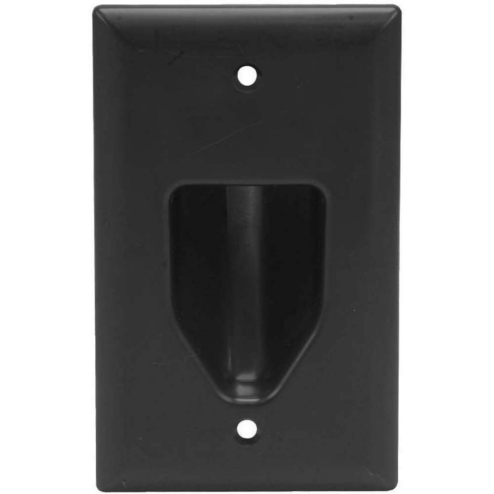 MONOPRICE 3995 Wall Plate Cable Recessed 1g Brown | AC7ETB 38F874