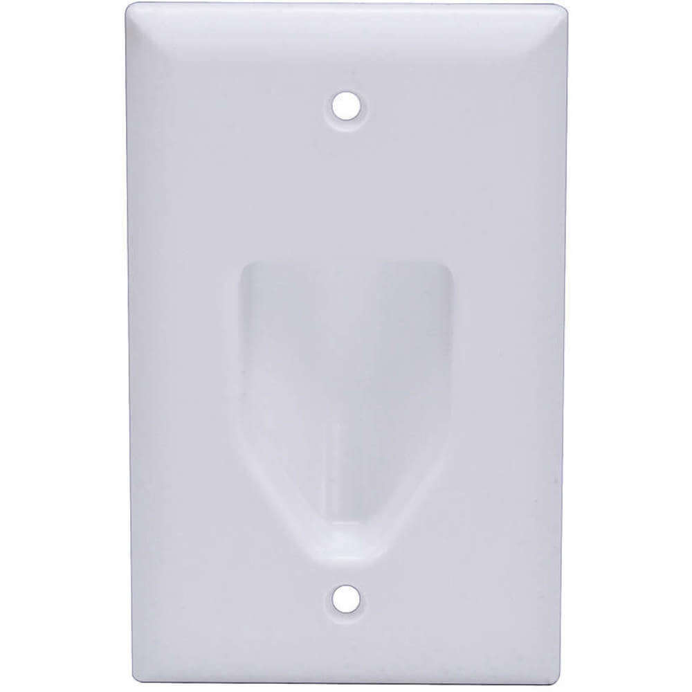 MONOPRICE 3997 Wall Plate Cable Recessed 1g White | AC7ETE 38F877