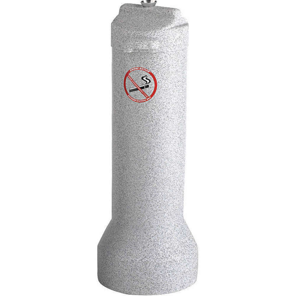 Cigarette Receptacle Gray Steel