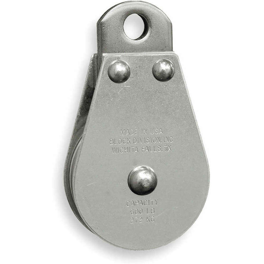 APPROVED VENDOR 4JX66 Pulley Block Wire Rope Fixed Eye 525 Lb. | AD8FNK