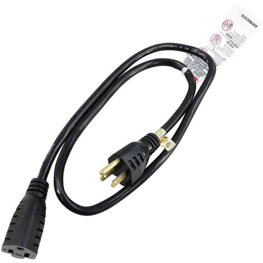 MONOPRICE 5298 Extension Cord 3ft 16/3 13a Sjt Black | AE7EMY 5XFP8
