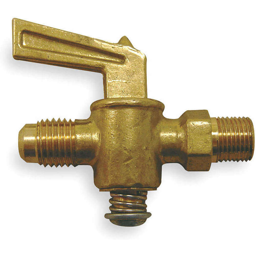 Ground Plug Valve 45 Degree 1/8 Inch Brass