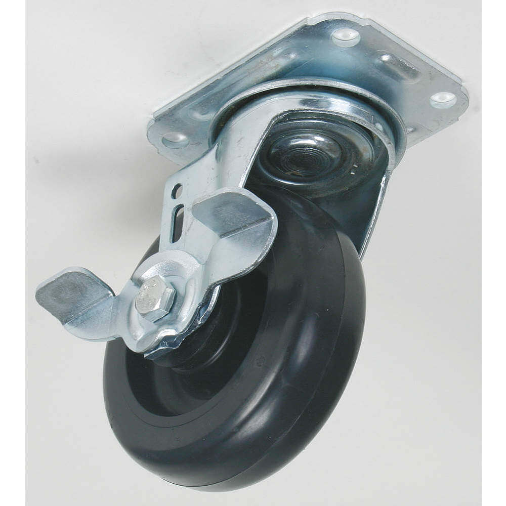 Swivel Plate Caster With Brake 220 Lb 5 Inch Diameter