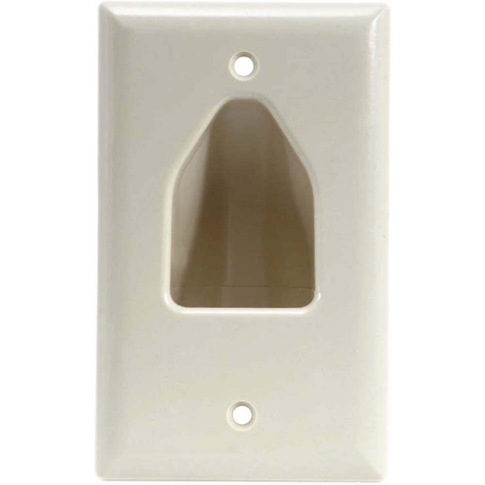 MONOPRICE 6168 Wall Plate Cable Recessed 1g Ivory | AC7ETC 38F875