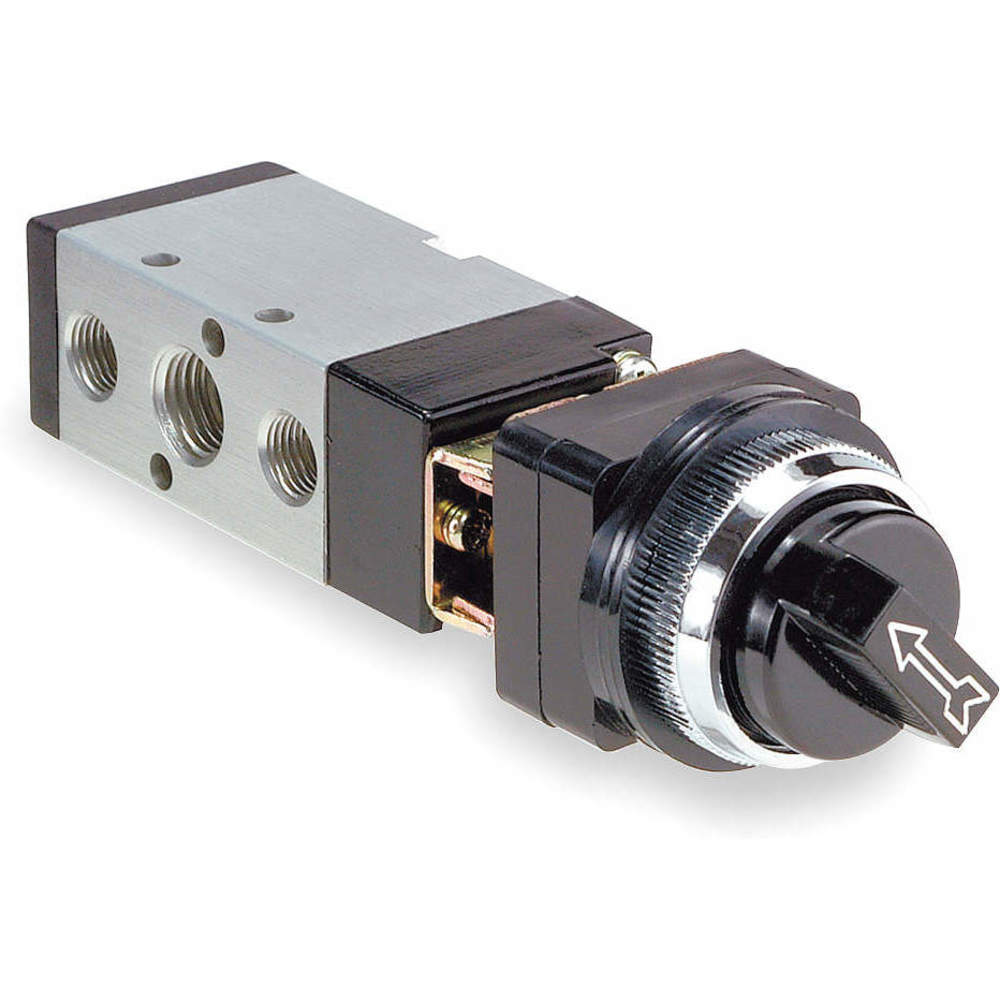 Manual Air Control Valve, MaxAir, Four-Way / Two-Position, Twist, Black, 26 scfm Flow Rate