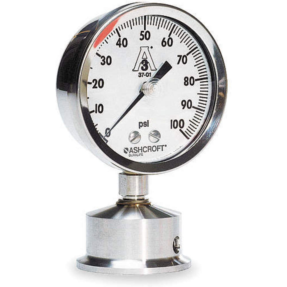 ASHCROFT 351032S20L 60# Pressure Gauge 0 To 60 Psi 3-1/2 Inch 2in | AC3BYK 2RFL8