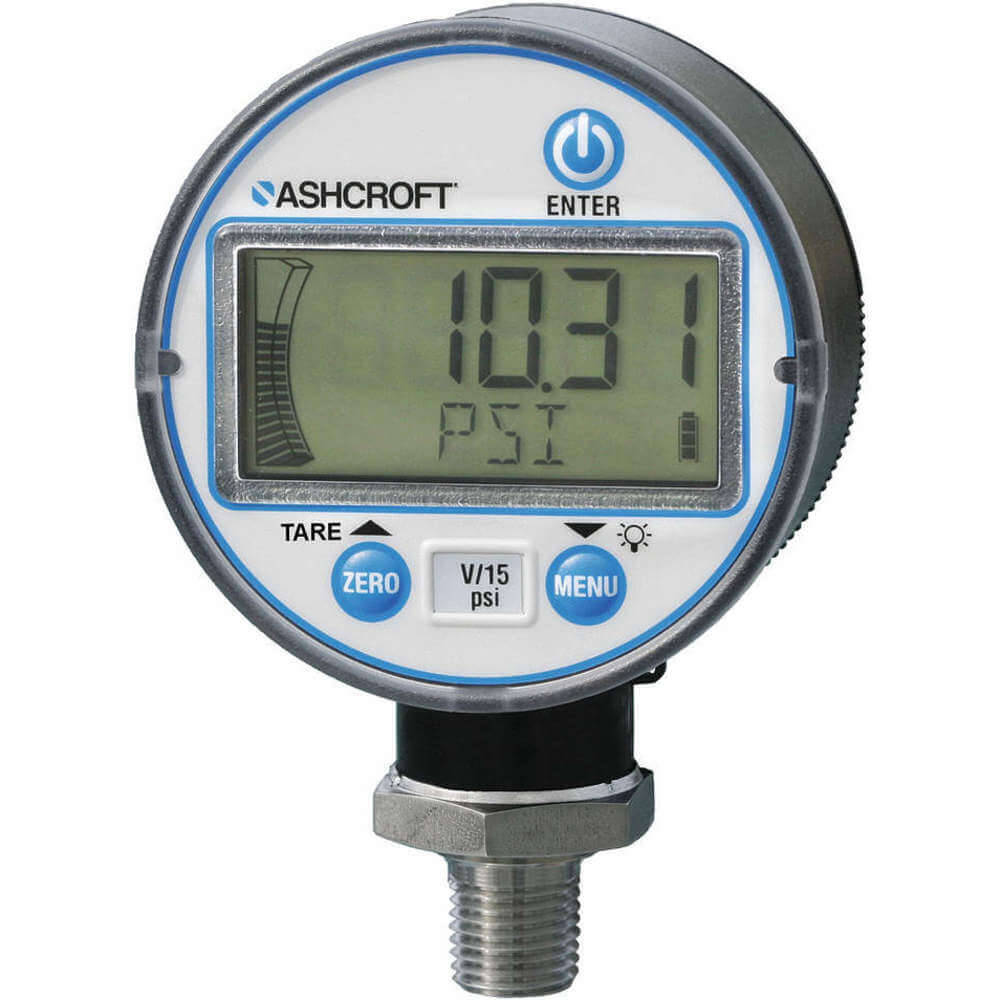 Digital Industrial Pressure Gauge, 0 to 300 PSI, For Liquids & Gases, 1/4 Inch NPT Male