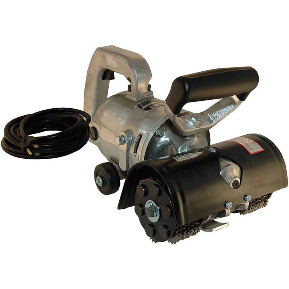 Electric Handheld Scarifier, 8 Inch Cleaning Area, 1/2 hp, With Vacuum Shroud