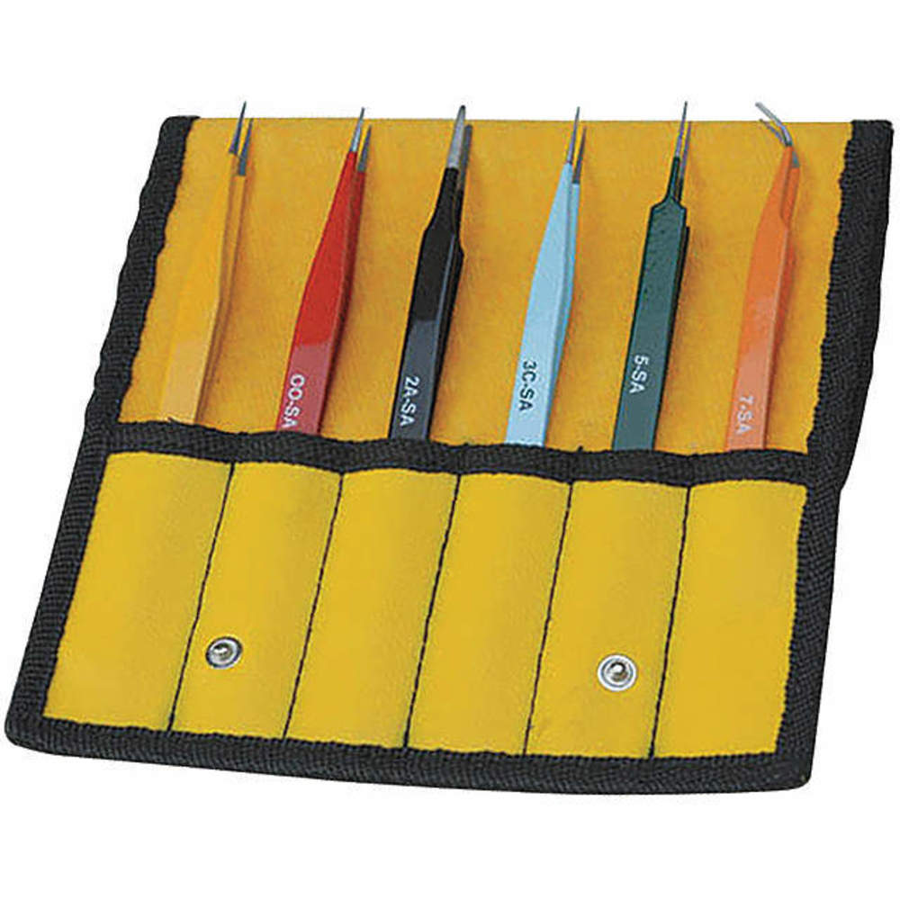 Color Coded Tweezers Set 6 Piece