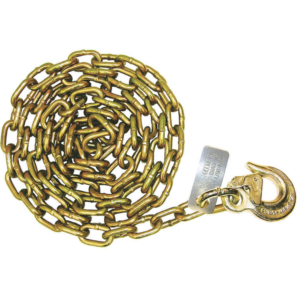 Latched Hook Chain With Plain End, 12 Ft. Length
