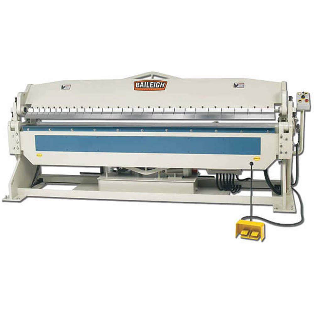 BAILEIGH INDUSTRIAL BB-12014H Sheet Metal Brake, Foot Pedal/Hand Lever Actuation + Finger, Angle Gauge, White | CN9AZD 31XT85