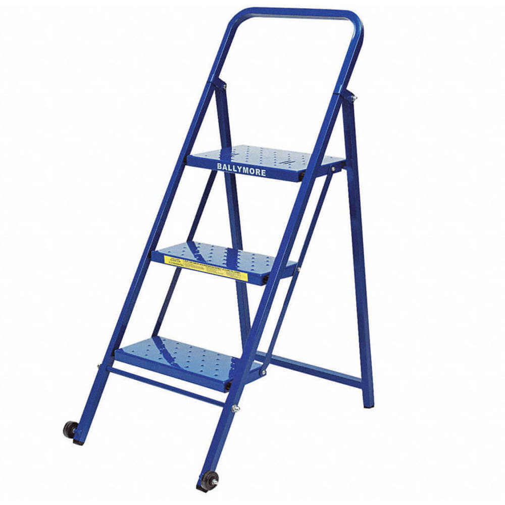 Folding Rolling Ladder Steel 30 Inch Height