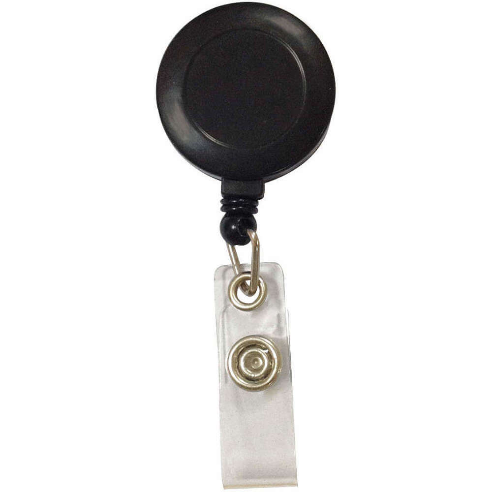 Retractable Badge Holder With Clip Black