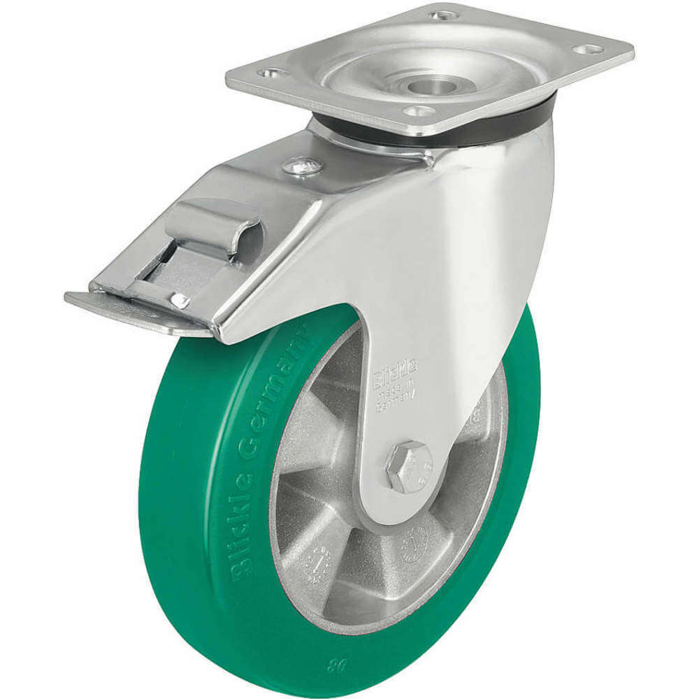 Swivel Plate Caster With Total-lock 660 Lb 4 Inch Diameter