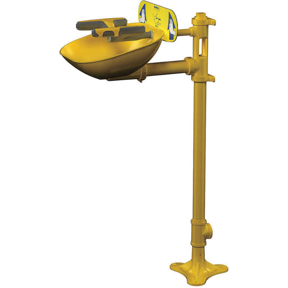 BRADLEY S19214FW Halo Eyewash, Plastic Bowl, Pedestal Mounted, 3 GPM Flow | AE8JMV 6DGZ0