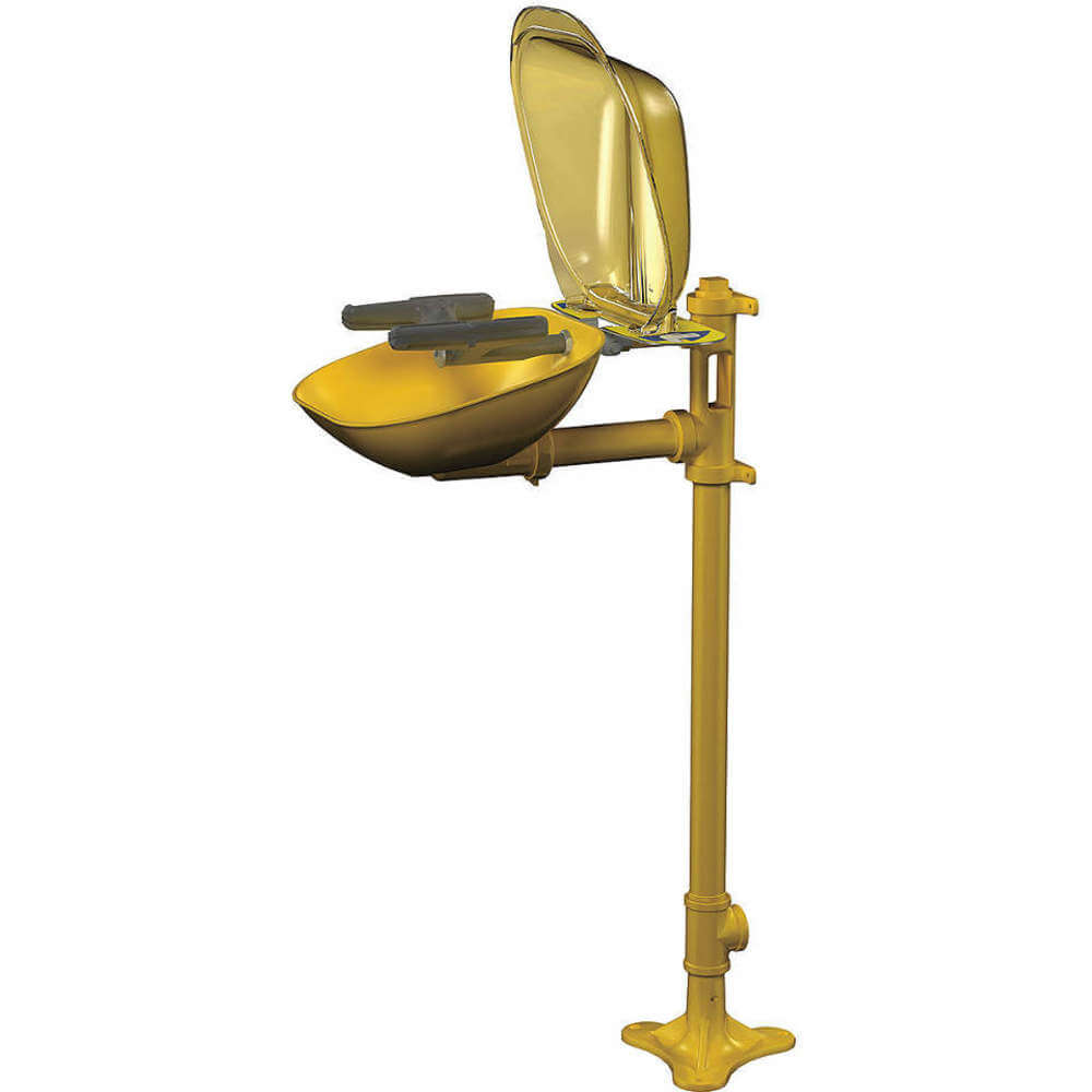 BRADLEY S19214PDCFW Halo Eyewash, Plastic Bowl With Dust Cover, Pedestal Mounted, 3 GPM Flow | AE8JMW 6DGZ1