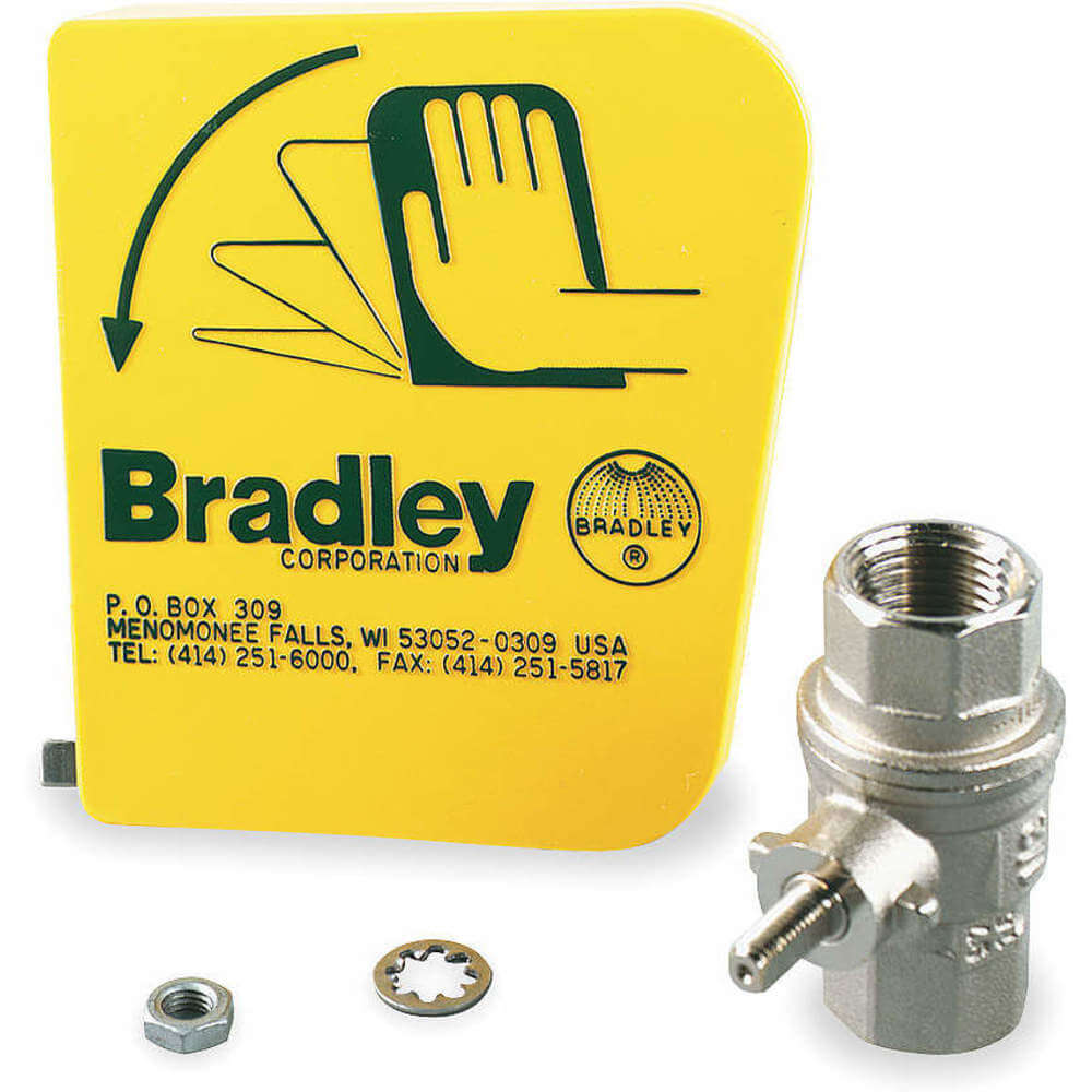 Plastic Eyewash Handle, 1/2 Inch NPT, Stay-Open Ball Valve