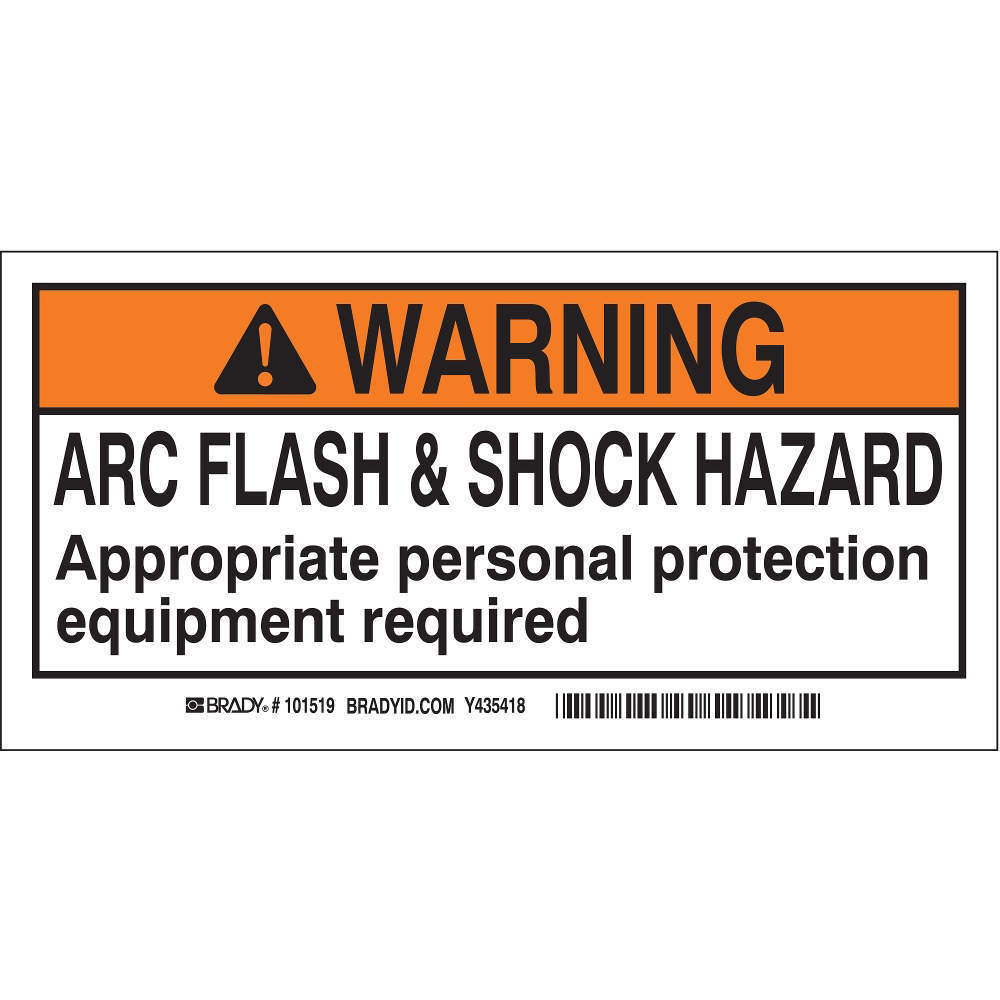 Label, Polyester, Adhesive Sign Mounting, 2 x 4 Inch Sign Size, Not Retroreflective