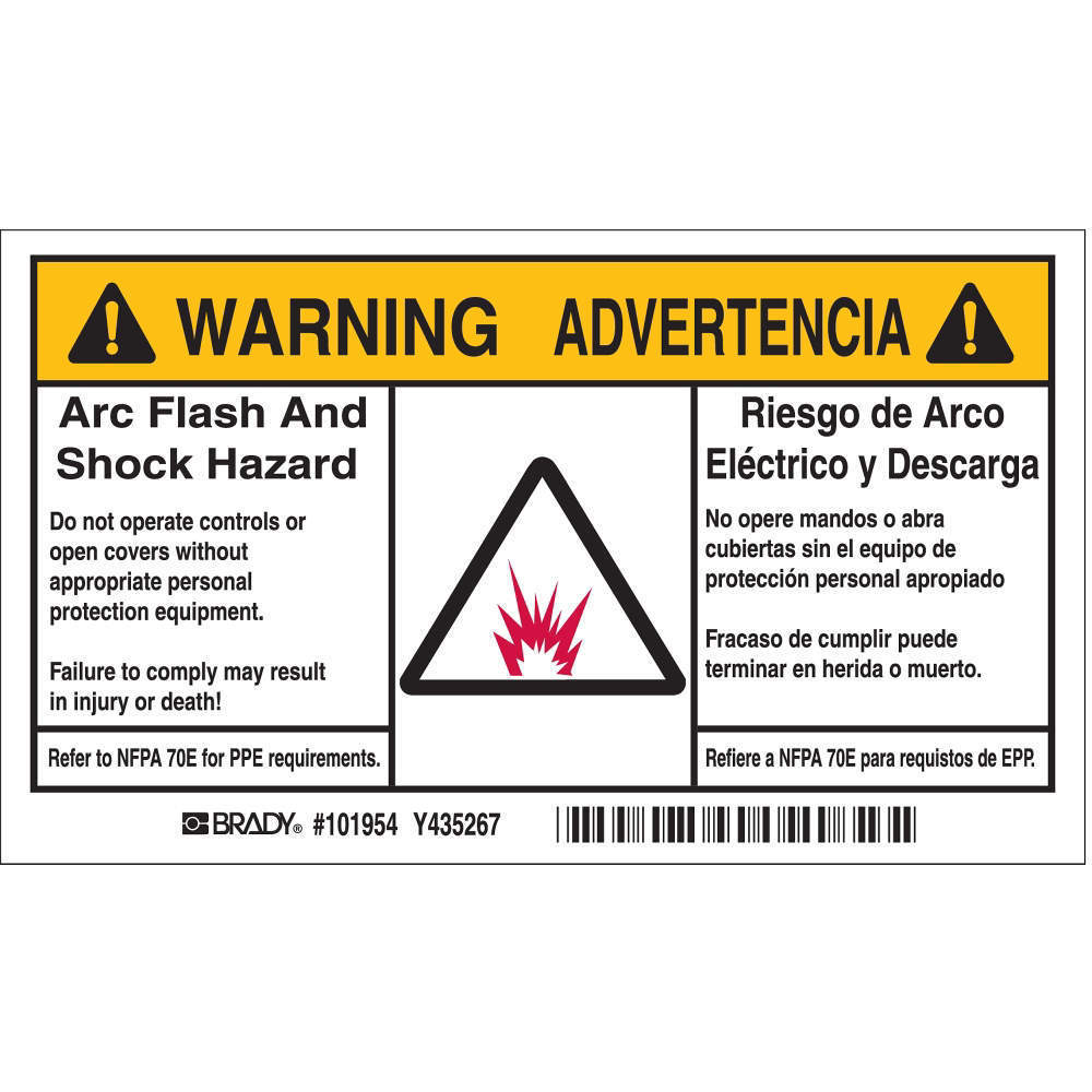 Label, Polyester, Adhesive Sign Mounting, 3 1/2 x 6 Inch Sign Size, 0.01 Inch Thick