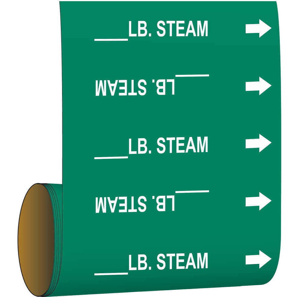 BRADY 109926 Pipe Marker 30 Feet Height x 8 Inch Width Vinyl | AF7ABP 20TE83