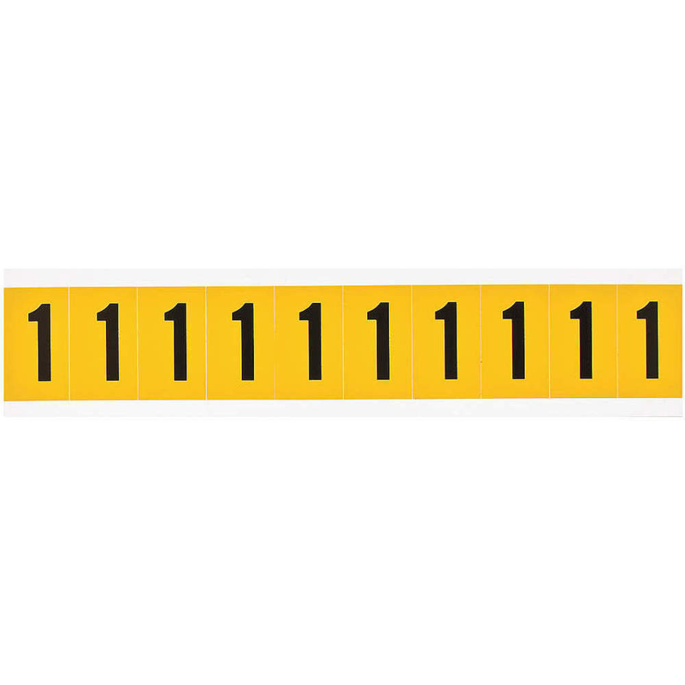 BRADY 1530-1 Number Label 1 Inch Height Character Vinyl | AG9KHQ 20TA68