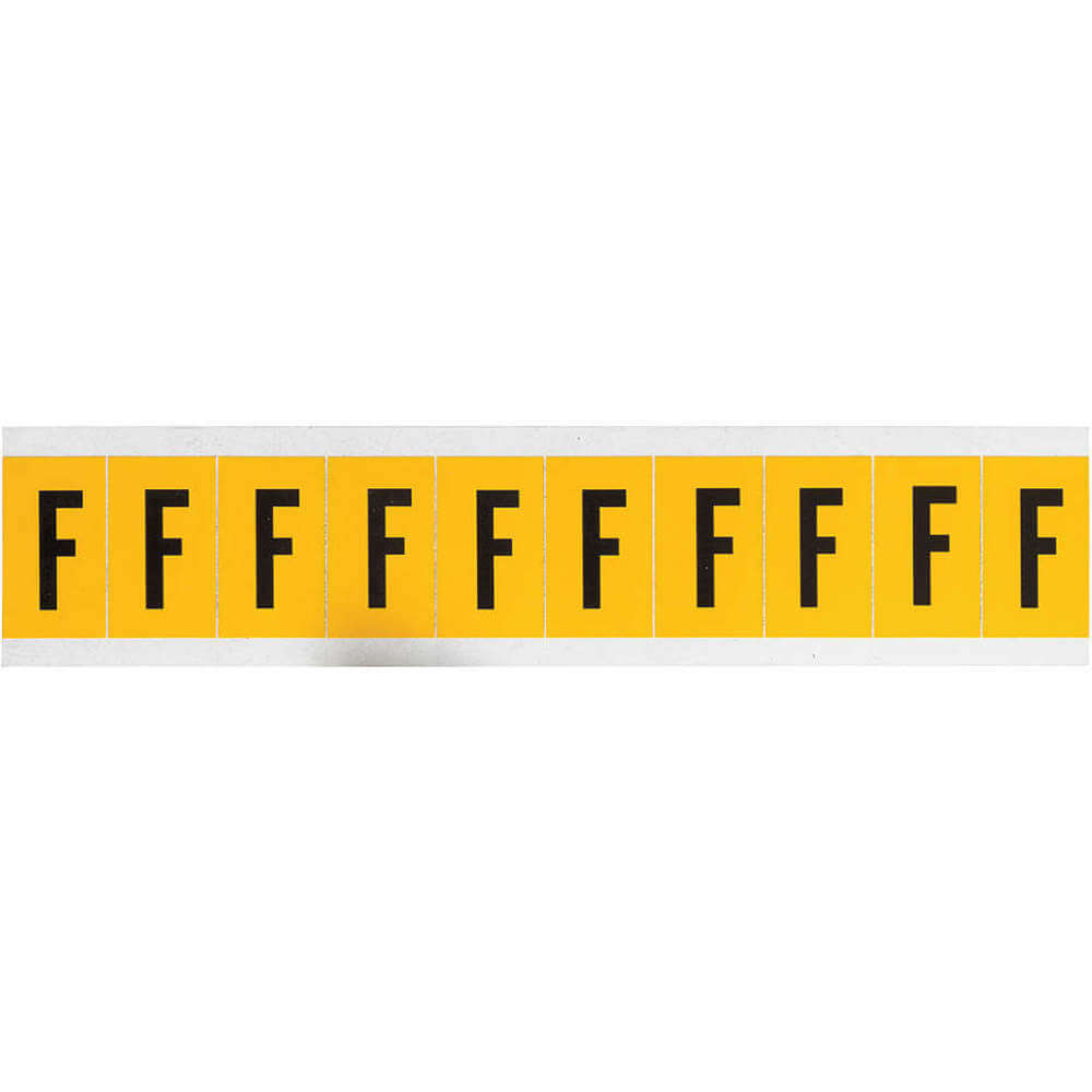 BRADY 1530-F Letter Label F 1-1/2 Inch Height x 7/8 Inch Width Vinyl | AH3JHY 32ME54