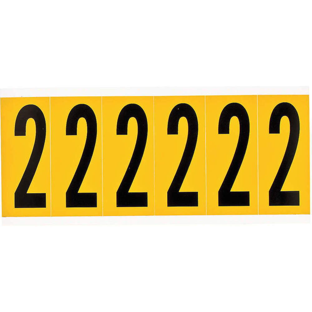 BRADY 1534-2 Number Label 1-15/16 Inch Height Character Vinyl | AG9KHU 20TA71