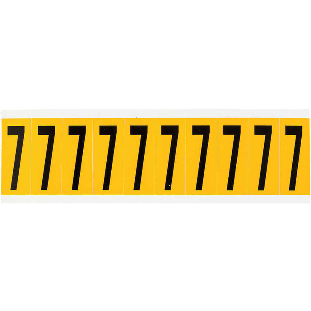 BRADY 1534-7 Number Label 7 2-1/4 Inch Height x 7/8 Inch Width Vinyl | AH3JJY 32ME77