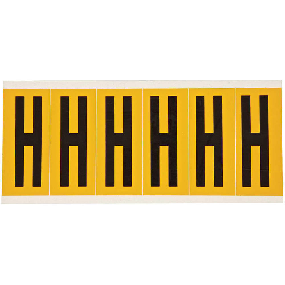 BRADY 1550-H Letter Label H 1-1/2 Inch Width x 3-1/2 Inch Height | AH2BZB 24UZ15