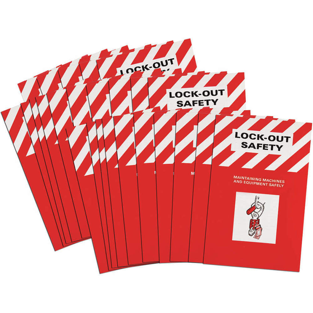 Lockout Safety Training Handbook, Lockout Booklet, 25 Users Supported, English