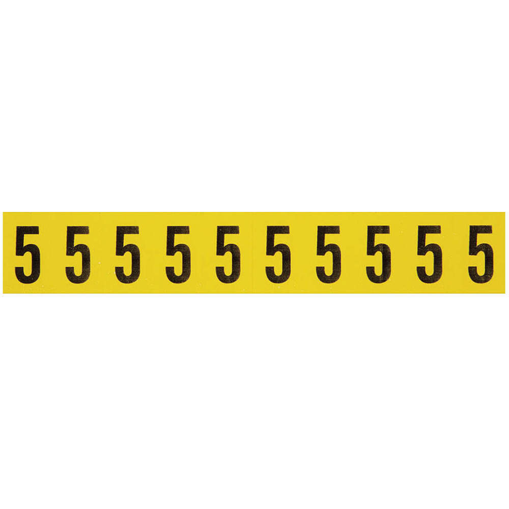 BRADY 3430-5 Number Label 1 Inch Height Character Vinyl Cloth | AG9KJK 20TA86