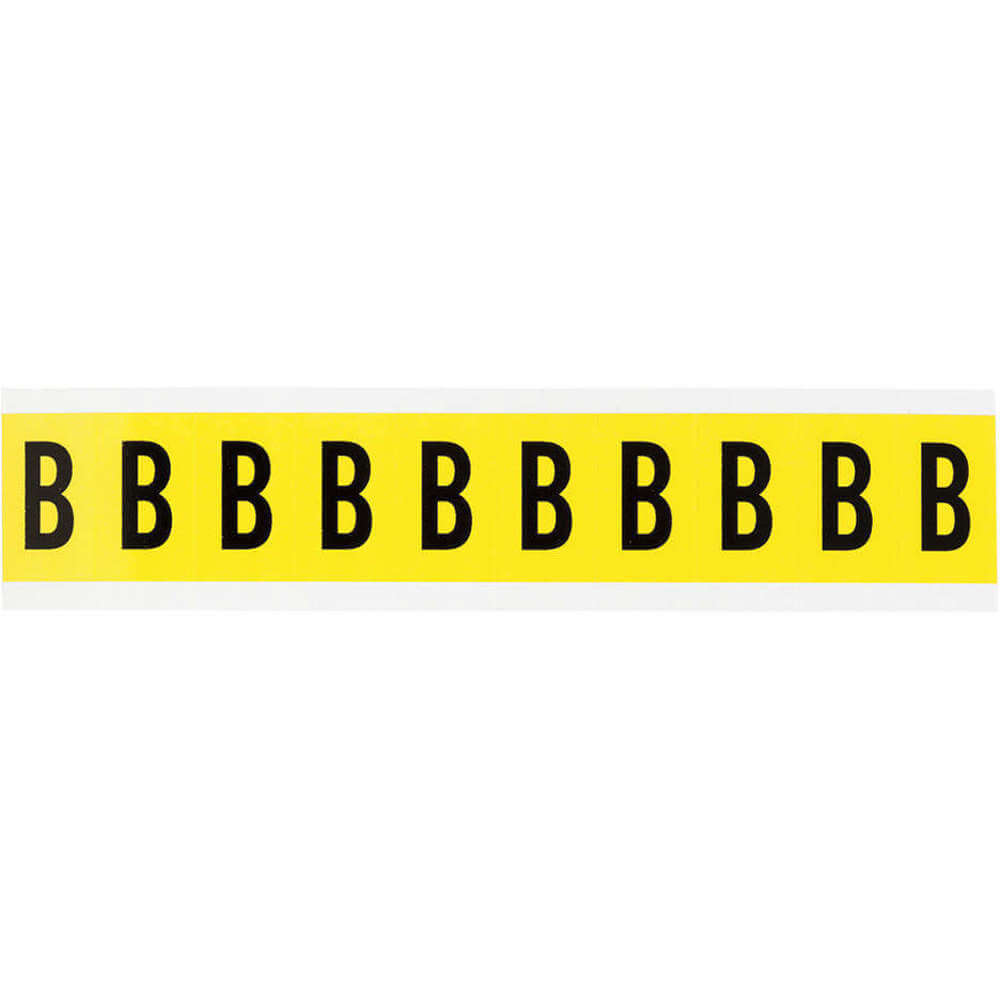 BRADY 3430-B Letter Label B 1-1/2 Inch Height x 7/8 Inch Width Vinyl | AH3JPE 32MF76