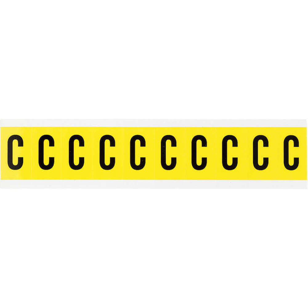 BRADY 3430-C Letter Label C No. Cards 1 Vinyl | AH3JPF 32MF77
