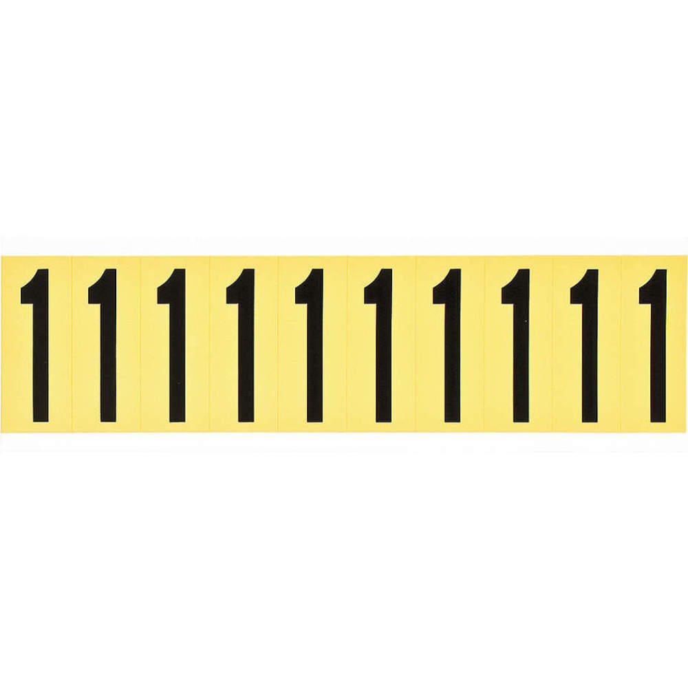 BRADY 3440-1 Number Label 1-15/16 Inch Height Character Vinyl | AG9KJM 20TA88