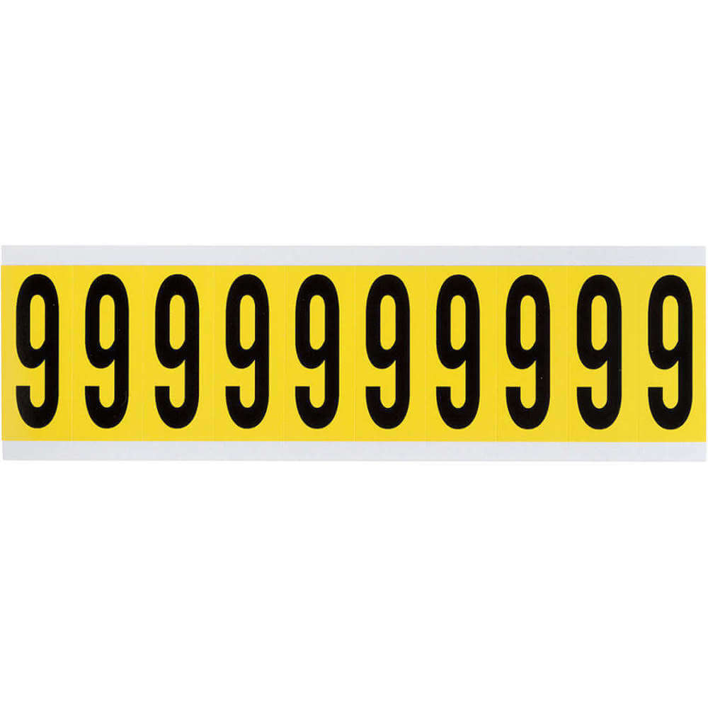 BRADY 3440-6 Number Label 6 2-1/4 Inch Height x 7/8 Inch Width | AH3JQH 32MG03