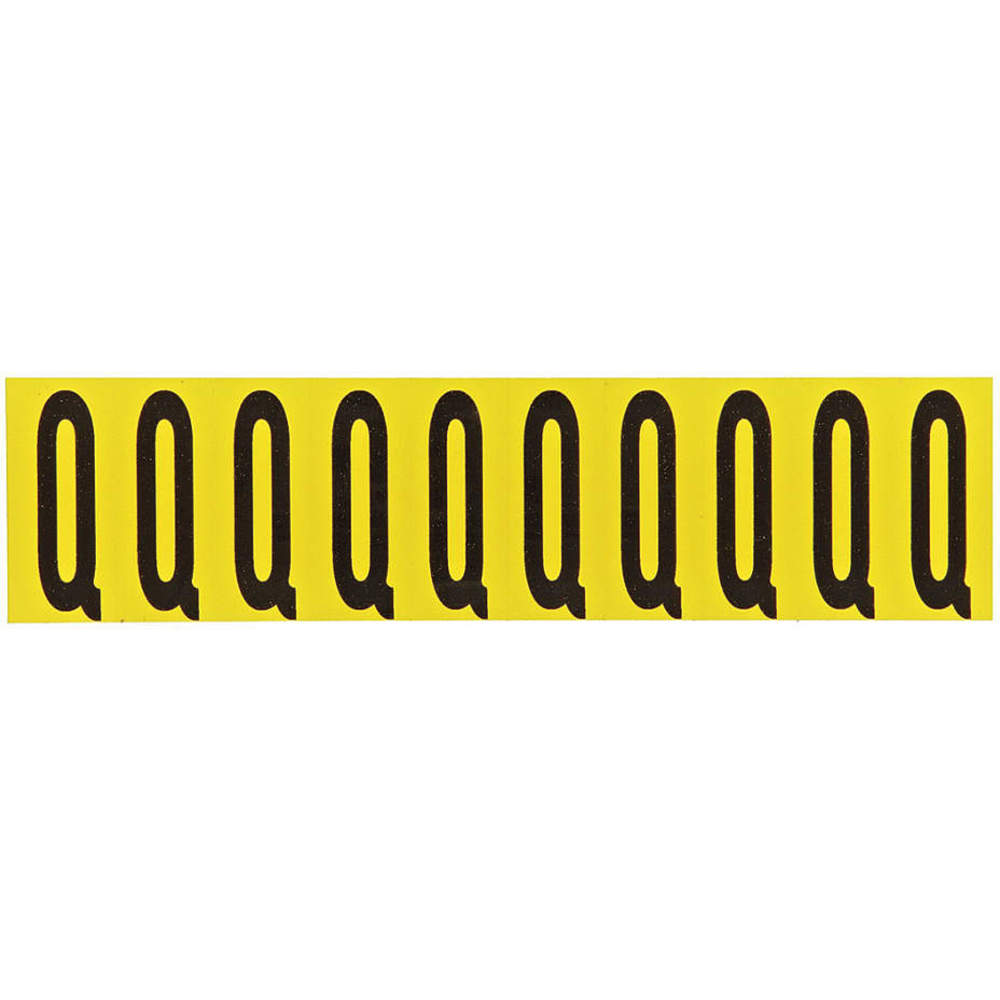 BRADY 3440-Q Letter Label 1-15/16 Inch Height Character Vinyl | AG9KJV 20TA95