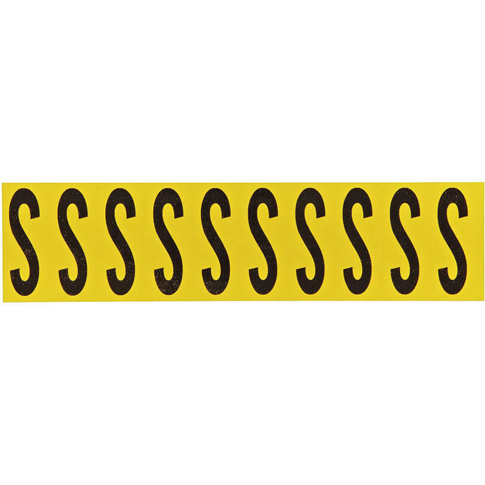 BRADY 3440-S Letter Label 1-15/16 Inch Height Character Vinyl | AG9KJX 20TA97