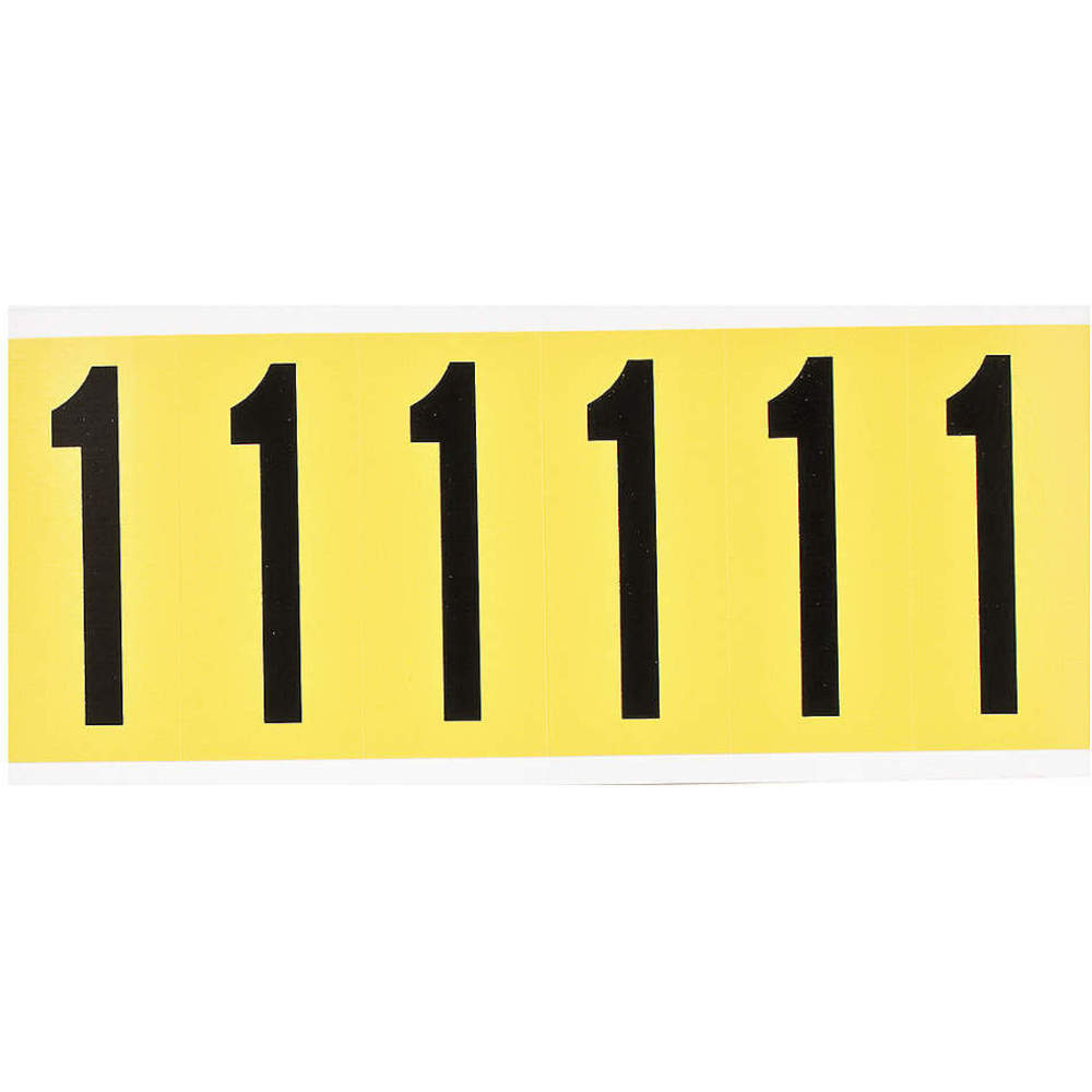 BRADY 3450-1 Number Label 1 1-1/2 Inch Width x 3-1/2 Inch Height | AH2CAA 24UZ37