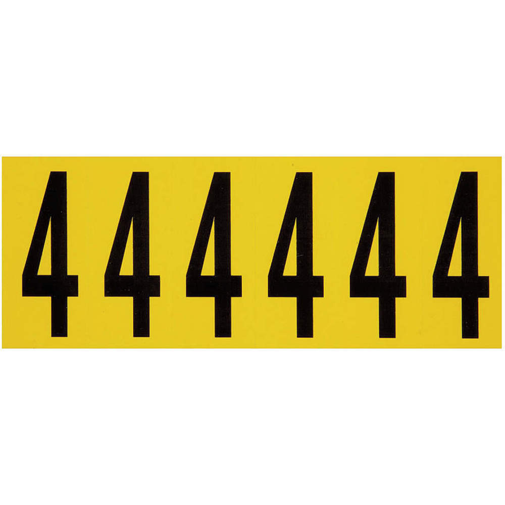 BRADY 3450-4 Number Label 4 1-1/2 Inch Width x 3-1/2 Inch Height | AH2CAD 24UZ40