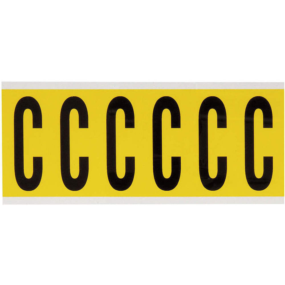 BRADY 3450-C Letter Label C 1-1/2 Inch Width x 3-1/2 Inch Height | AH2CAM 24UZ48