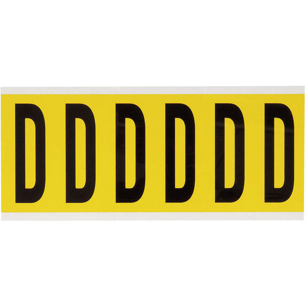 BRADY 3450-D Letter Label D 1-1/2 Inch Width x 3-1/2 Inch Height | AH2CAN 24UZ49