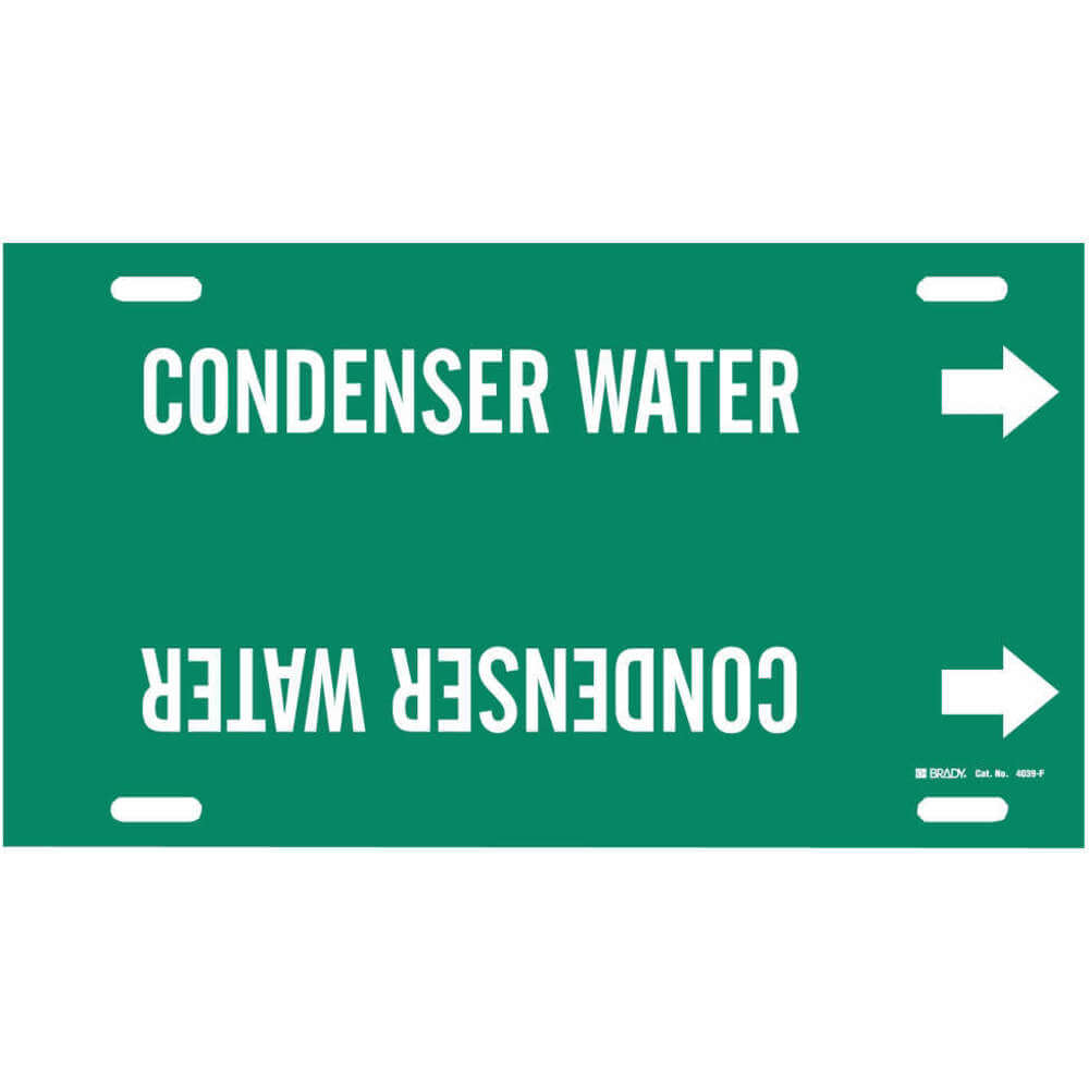 BRADY 4039-F Pipe Marker Condenser Water 6 To 7-7/8 In | AF3RPP 8CLA6