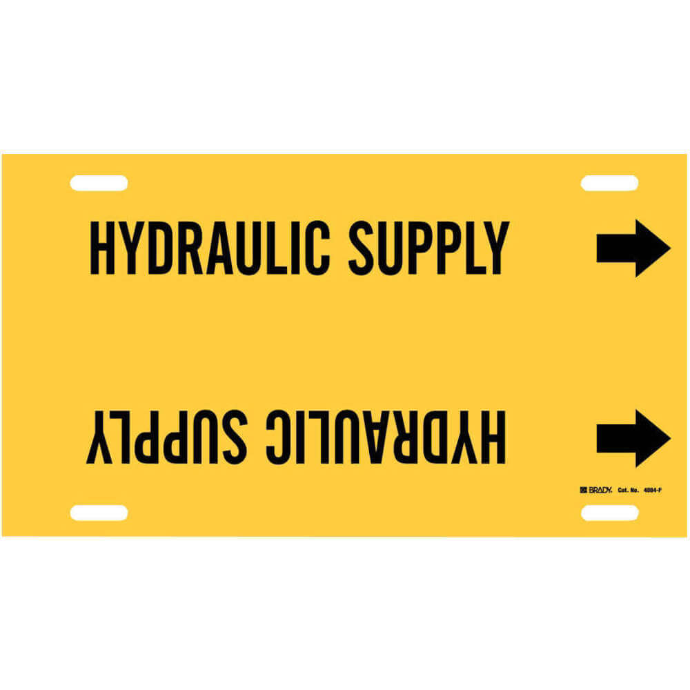 BRADY 4084-H Pipe Marker Hydraulic Supply Y 10 To 15 In | AF3TWB 8CWY6
