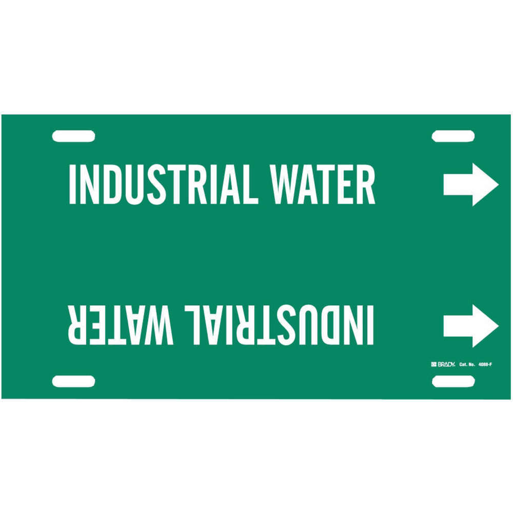 BRADY 4088-F Pipe Marker Industrial Water Green 6 To 7-7/8 In | AE4KTM 5LFC7