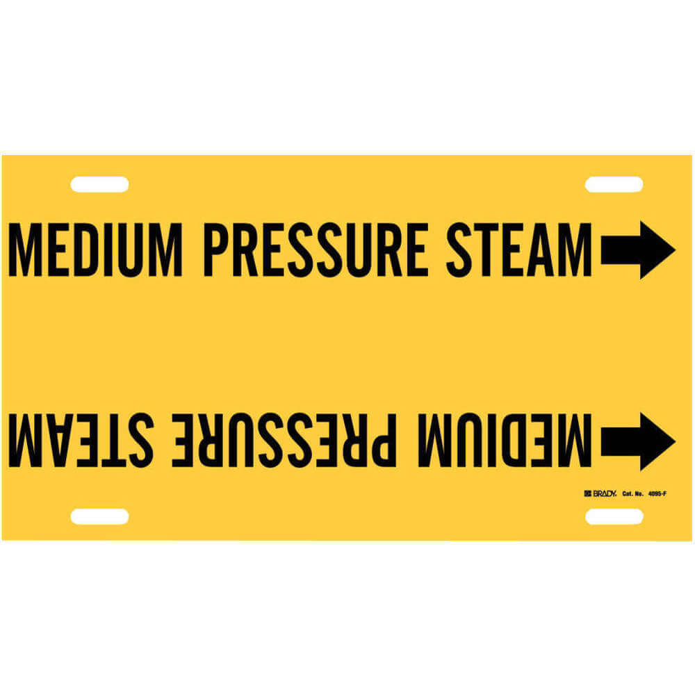 BRADY 4095-H Pipe Marker Medium Pressure Steam 10 To 15in | AF3RRF 8CLT1