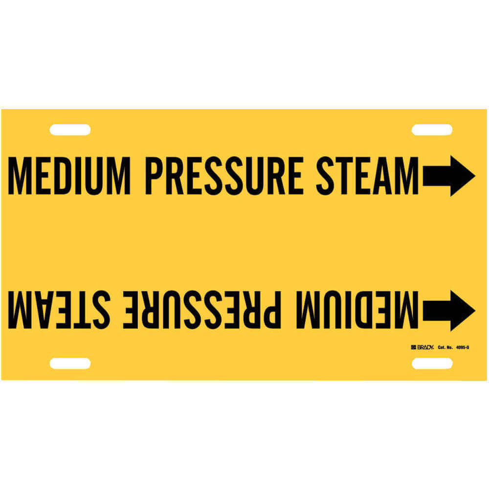 BRADY 4095-G Pipe Marker Medium Pressure Steam 8 To 9-7/8 | AF4FJV 8UTM7