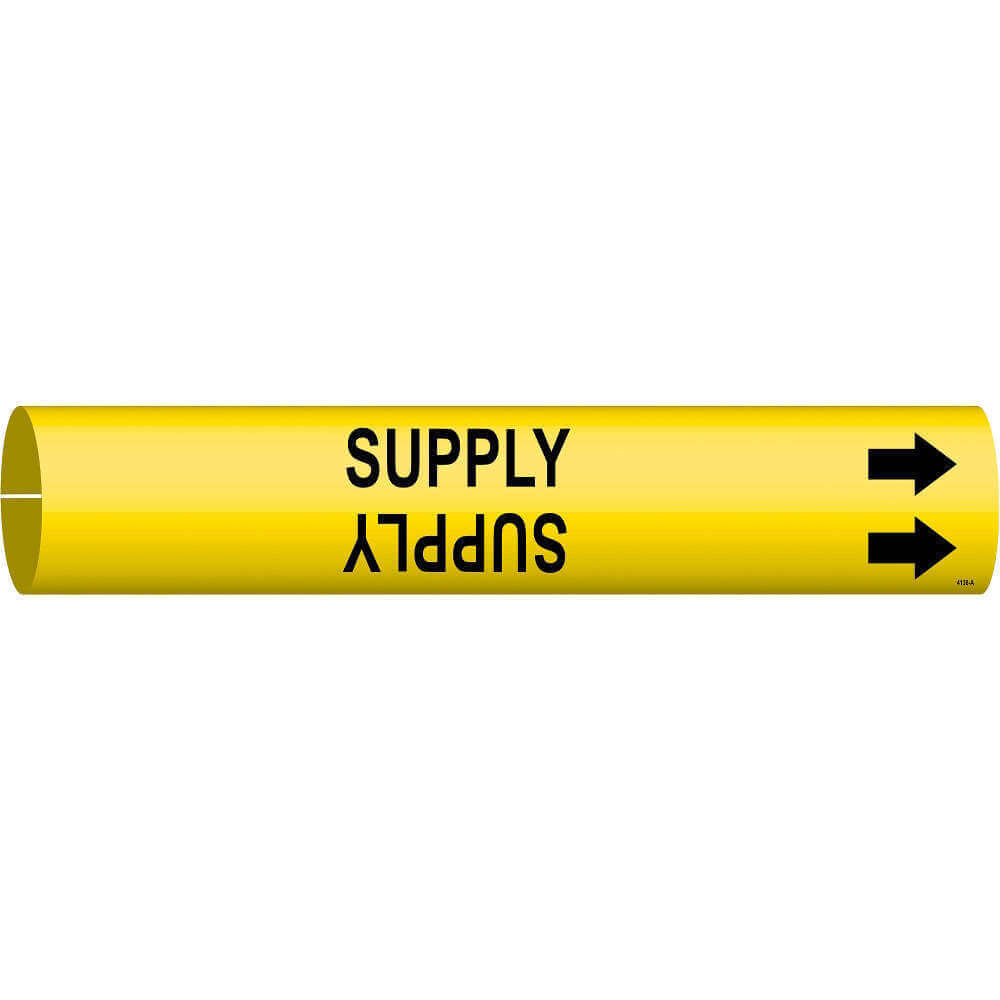 BRADY 4138-D Pipe Marker Supply Yellow 4 To 6 In | AF4HNM 8XCE6