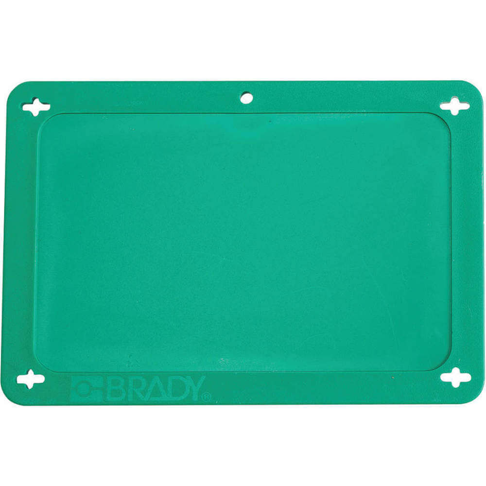 Blank Tag, Plastic, 3 1/5 x 4 5/7 Inch, Green, Rectangle, General Purpose