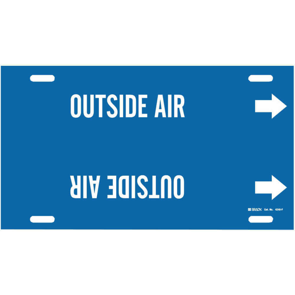 BRADY 4248-H Pipe Marker Outside Air Blue 10 To 15 In | AF3RTB 8CLW2