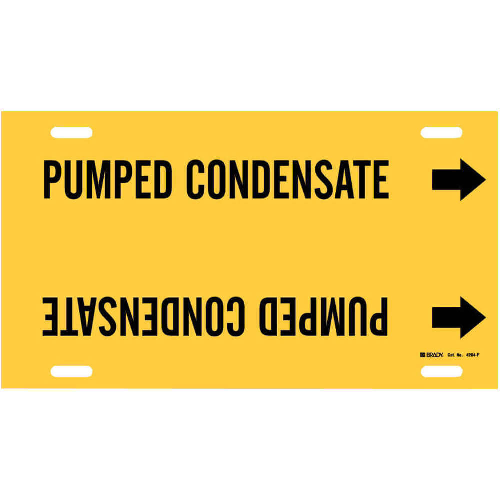 BRADY 4264-G Pipe Marker Pumped Condensate 8 To 9-7/8 In | AF3UBX 8CYG4